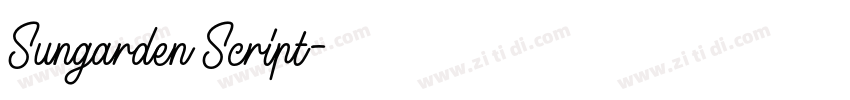 Sungarden Script字体转换 Sungarden Script字体转换